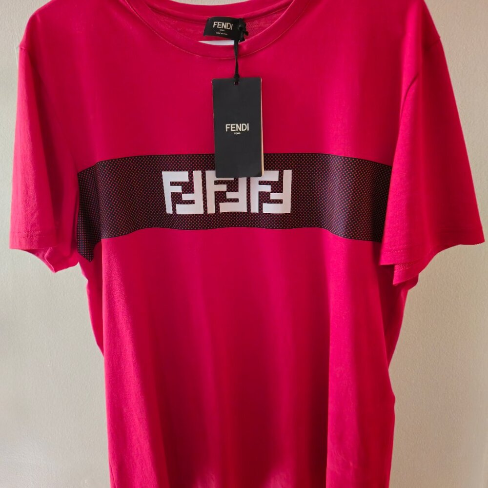 Men's Fendi T Shirt XL "Berry Red" w/ Tags *2016-2017*